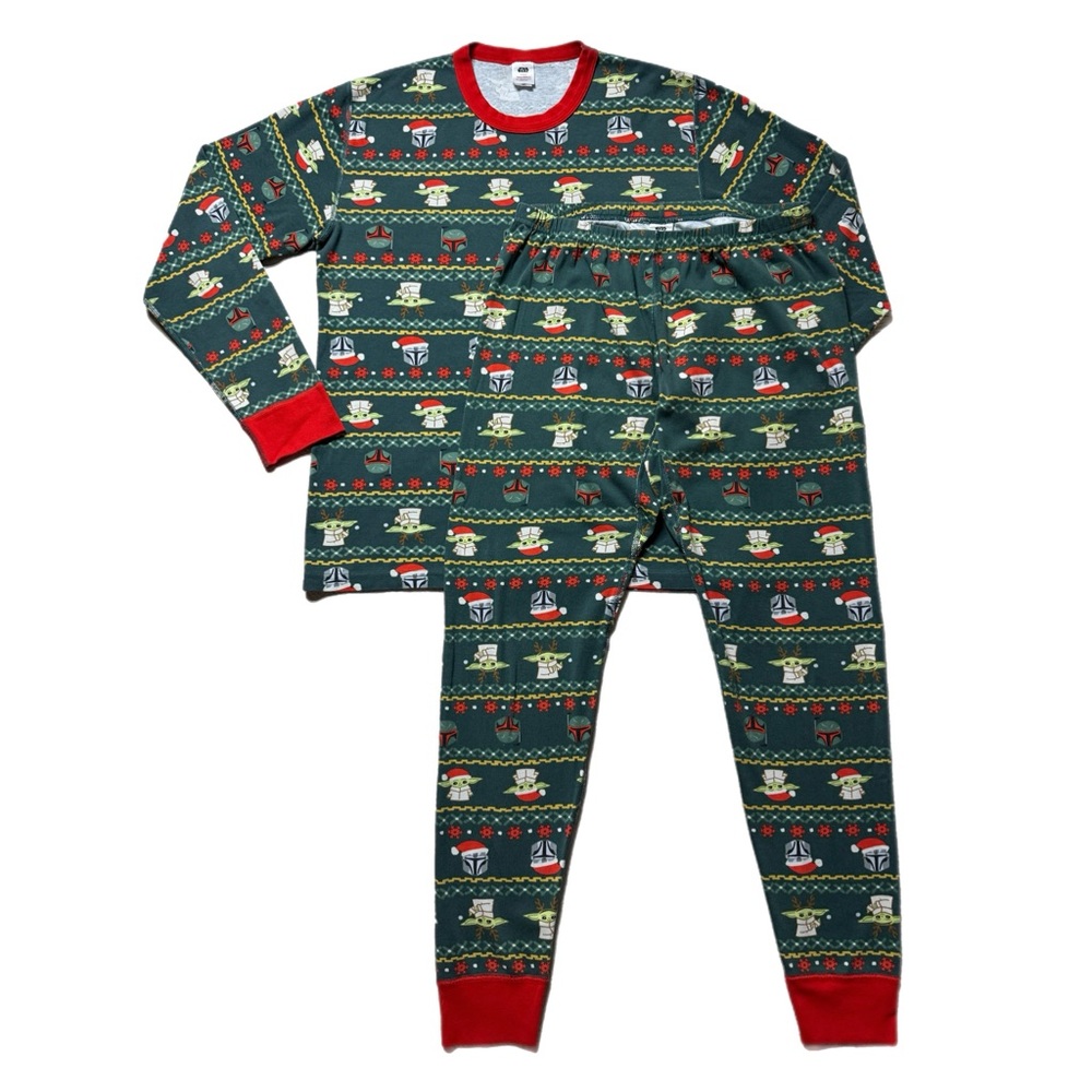Hanna Andersson Star Wars Mandalorian Adult Unisex Long John Pajamas L Christmas